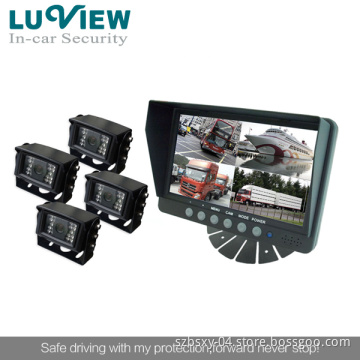 Reversing Camera Monitor System with 4 Cameras for Buses